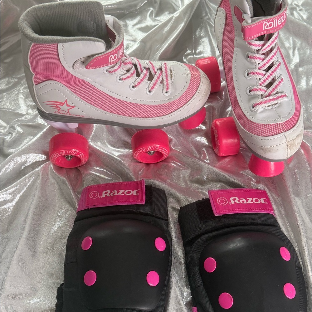 Kids Pink Roller Skates